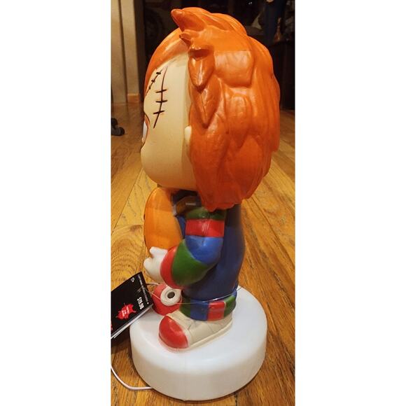 Gemmy Chucky Blow Mold 12" Halloween Decor Childs Play Universal Studios Lighted - Picture 5 of 9